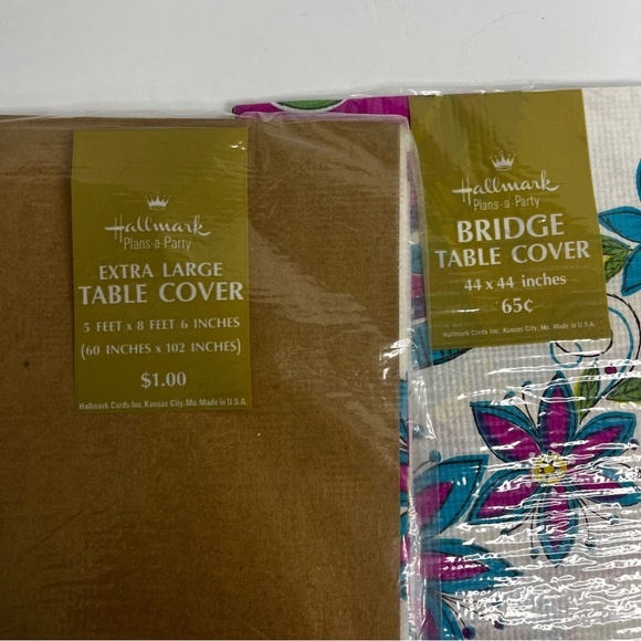 vintage hallmark paper tablecloths peacock angel teal purple kitschy christmas - Picture 5 of 5